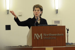 Jill Goldstein, PhD, professor of Psychiatry and Medicine at Harvard Medical School, spoke on her research in sex differences in depression, memory and cardiovascular disease.