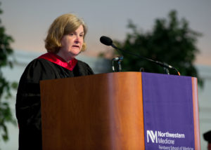 Nancy Andrews, MD, PhD, dean and vice chancellor for academic affairs at Duke University School of Medicine, delivered the commencement address.