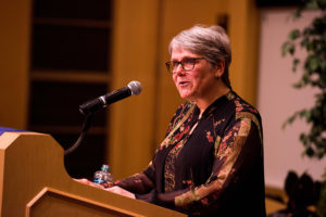 Harry N. Beaty Honors Day Speaker Pat Garcia, MD, MPH, professor of Obstetrics and Gynecology and of Medical Education, shared key points she learned over her career with the graduates.