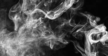 Indoor Air Pollution Linked to Heart Disease White smoke with black background