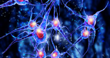 Identifying Neural Adaptations Underlying Cocaine Addiction 3d Illustration of a nerve cell on a colored background with light effects