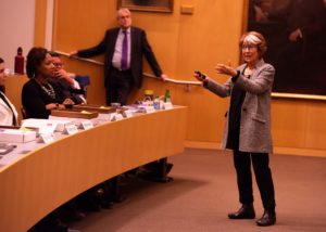 Mina Bissel, PhD, FRSC, distinguished scientist in the Biological Systems and Engineering Division at the Lawrence Berkley National Laboratory, gave a keynote presentation on the often underappreciated impact of structure and form on a cell’s function. Photo by Nathan Mandell.