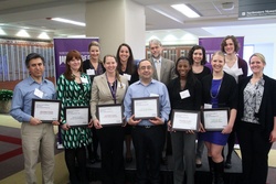 The 2012 Research Day award winners with Rex Chisholm, PhD, vice dean for scientific affairs and graduate studies.
