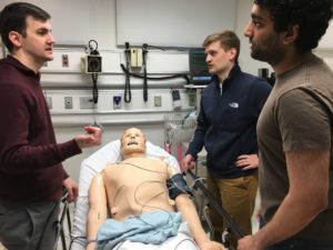 Graduating medical students practiced intubation skills during a capstone course before the start their residency programs.