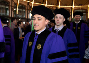 Timothy Sita, ’17 MD, PhD, a graduate of the Medical Scientist Training Program, at the 158th medical school commencement.