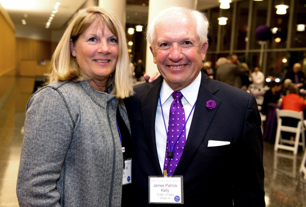 James Kelly, '73 MD, '07 MBA, president of the Medical Alumni Association, and Christine M. Kelly attended "Celebrate in Chicago," a Friday evening event of dinner and dancing.