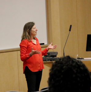 Kelly Michelson, MD, MPH, director of the Center for Bioethics and Medical Humanities, welcomed faculty, students and alumni to the conference.