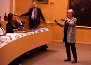 Mina Bissel, PhD, FRSC, distinguished scientist in the Biological Systems and Engineering Division at the Lawrence Berkley National Laboratory, gave a keynote presentation on the often underappreciated impact of structure and form on a cell’s function. Photo by Nathan Mandell. 