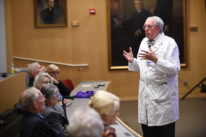 CHICAGO, IL - APRIL 27: Eric G. Neilson, MD, vice president of Medical Affairs and Lewis Eric G. Neilson, MD, vice president for Medical Affairs and Lewis Landsberg Dean, delivered an update during his State of the School speech (Photo credit: Randy Belice for Northwestern University)