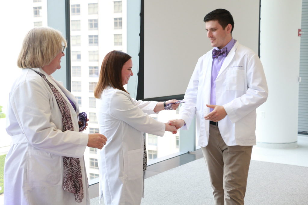 This year's Clinical Practice Ceremony, the 12th annual event, was held in the 10th floor Sky Lobby of the Shirley Ryan AbilityLab (formerly known as the Rehabilitation Institute of Chicago).