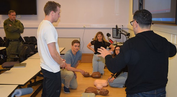 Students in an emergency preparedness course