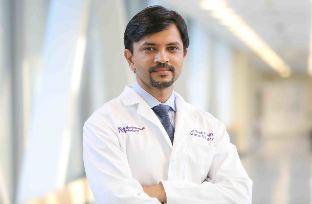 Ankit Bharat, MBBS, chief of Thoracic Surgery in the Department of Surgery and a Northwestern Medicine thoracic surgeon.