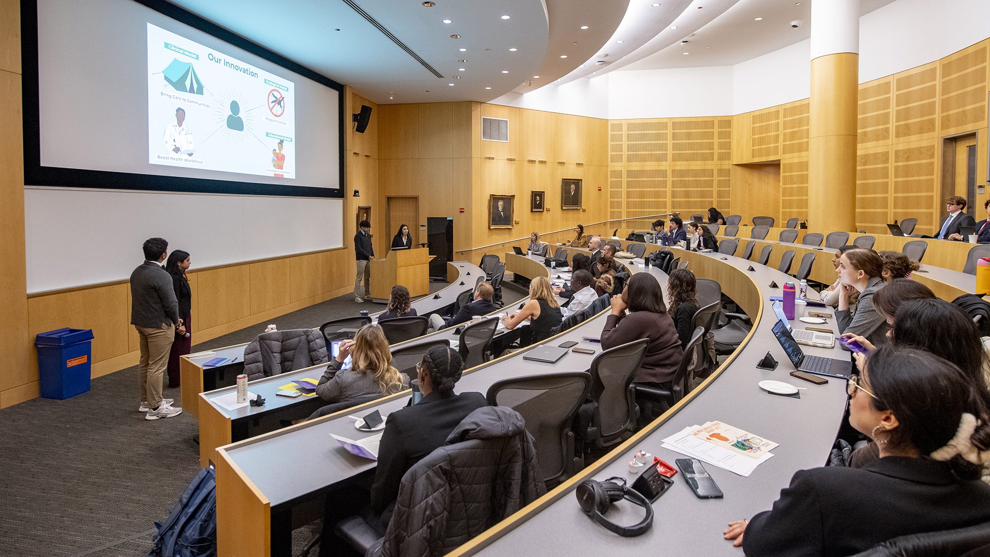 Team 2’s presentation of Kare Yaranmu ‘Protect our Children’ An Adaptable, Multi-Pronged Malaria Intervention, detailed their goal to reduce under-five malaria mortality in Northwest Nigeria. Photo: Randy Belice
