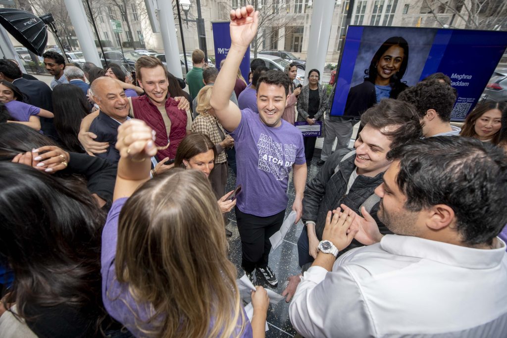 Students opened envelopes containing their residency matches and celebrated during Match Day 2026.