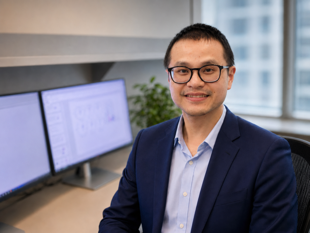 Tianming Yu, PhD, in his office. 