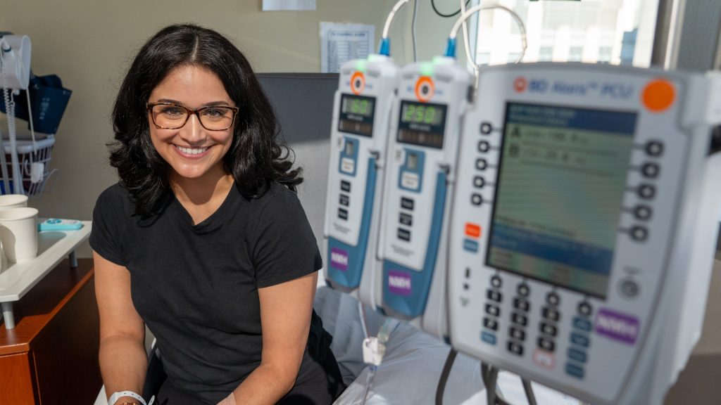 Marissa Humayun of Chicag, a patient receiving treatment for myasthenia gravis. 