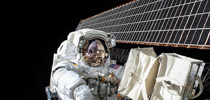 Astronaut Scott Kelly in space